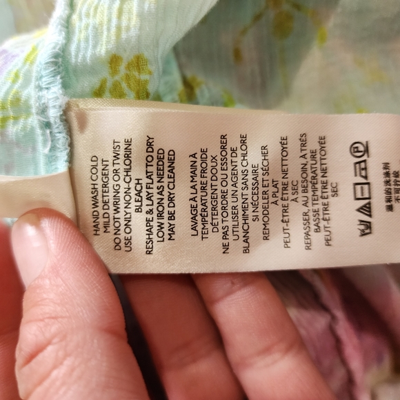 Anthropologie Pilcro Tavi Tie Dye Floral Gauze Blouse Size Small - Picture 10 of 12